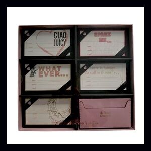 Juicy Couture Calling Cards With Pink Card Case